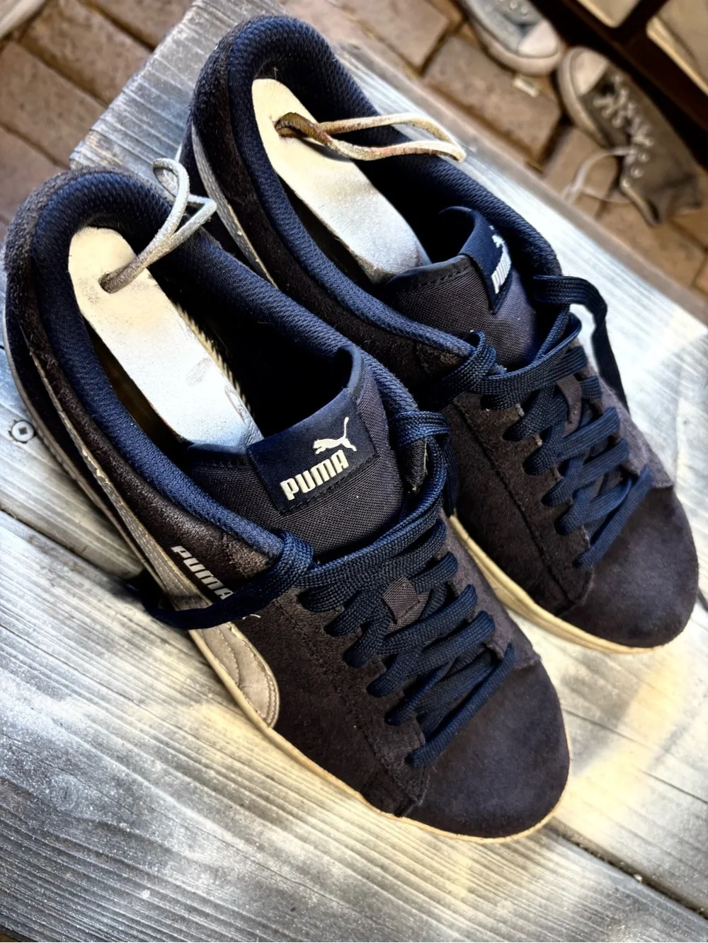 Puma suede sneakers in navy blue #suede #athleticsize 10